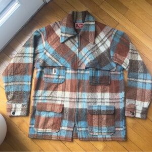 Vintage 70s - Regent Heavy Mackinaw Flannel Wool Blend Shirt Jacket - Medium